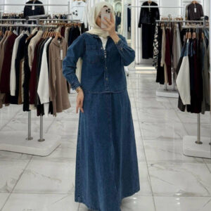 Inspire Dark Blue Denim Set